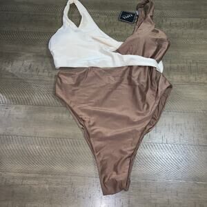 Women’s XL Size 10 Zaful 2 Tone One Piece Bathing Suit